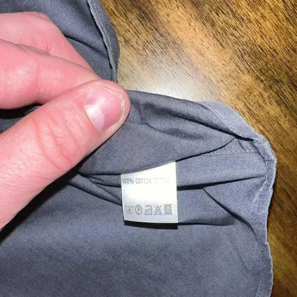 Ermenegildo Zegna Button Up Dress Shirt Slate Gray Sz 41 / 16 - Picture 4 of 6